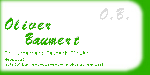 oliver baumert business card
